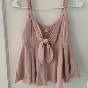 Free People Tie Front Top